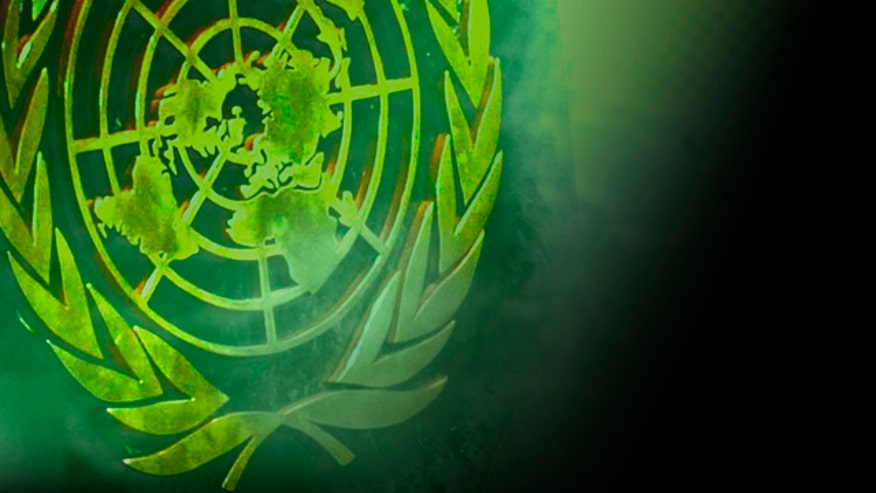 United Nations logo green